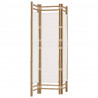 Biombo plegable de 3 paneles bambú y lona 120 cm 2