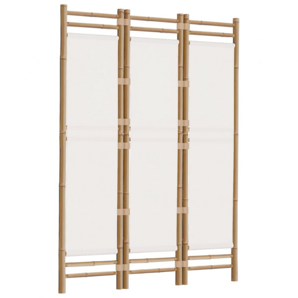 Biombo plegable de 3 paneles bambú y lona 120 cm M 3
