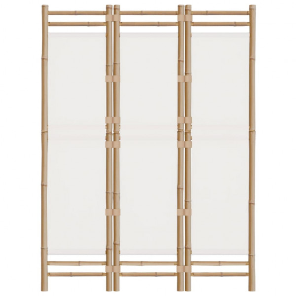 Divisória/biombo com 3 painéis dobráveis 120 cm bambu e lona M 4