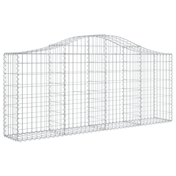 Cestos gabião arqueados 9 pcs 200x30x80/100cm ferro galvanizado M 3