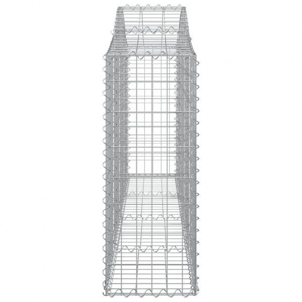 Cestas de gaviones 9 uds forma de arco hierro 200x30x80/100 cm M 5