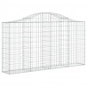 Cestos gabião arqueados 8pcs 200x30x100/120cm ferro galvanizado 3