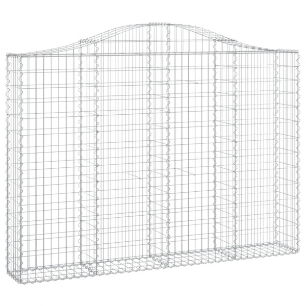 Cestos gabião arqueados 6pcs 200x30x140/160cm ferro galvanizado M 3
