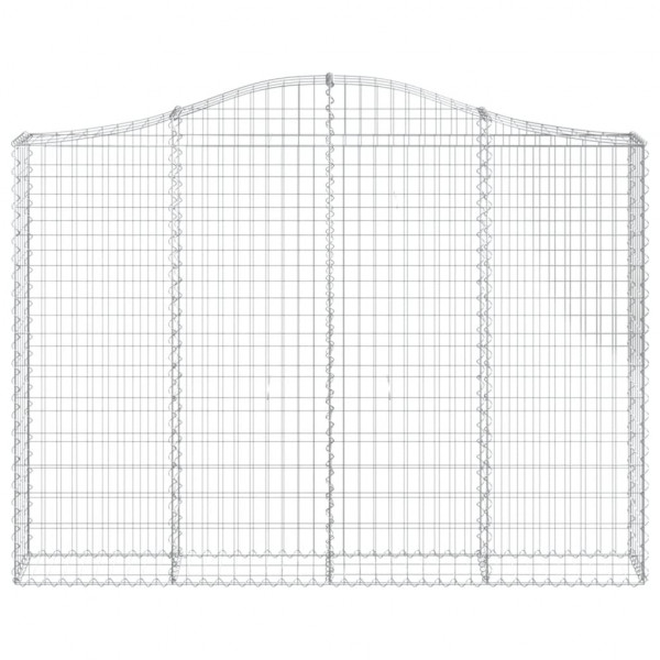 Cestos gabião arqueados 6pcs 200x30x140/160cm ferro galvanizado M 4