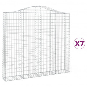 Cestos gabião arqueados 7pcs 200x30x180/200cm ferro galvanizado H