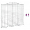 Cestos gabião arqueados 7pcs 200x30x180/200cm ferro galvanizado 2