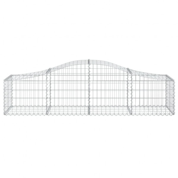 Cestos gabião arqueados 12pcs 200x50x40/60 cm ferro galvanizado M 4