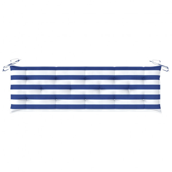 Almofadões p/ banco de jardim 2pcs oxford riscas azul/branco M 4