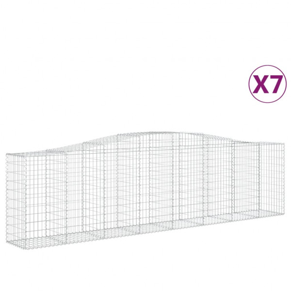 Cestos gabião arqueados 7pcs 400x50x100/120cm ferro galvanizado M 2
