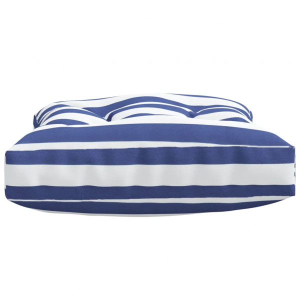 Almofadões p/ móveis de paletes 2 pcs tecido riscas azul/branco M 4