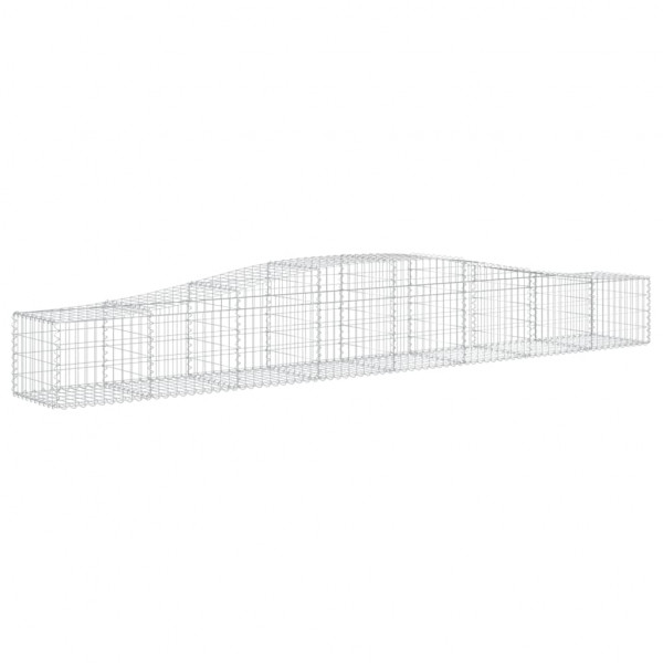 Cestos gabião arqueados 2 pcs 400x50x40/60 cm ferro galvanizado M 3