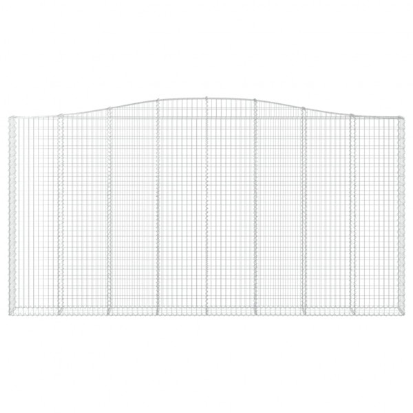 Cestas de gaviones 2 uds forma de arco hierro 400x30x200/220 cm M 4