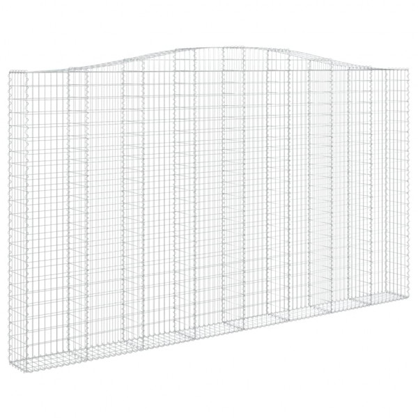 Cestos gabião arqueados 2pcs 400x30x220/240cm ferro galvanizado M 3