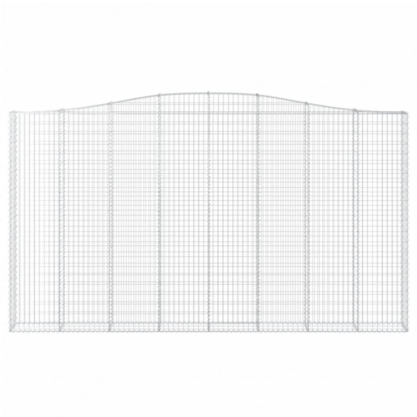 Cestos gabião arqueados 2pcs 400x30x220/240cm ferro galvanizado M 4