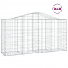Cestos gabião arqueados 40 pcs 200x50x100/120 ferro galvanizado 2