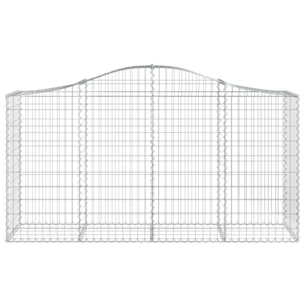 Cestas de gaviones 7 uds forma de arco hierro 200x50x100/120 cm M 4