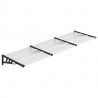 Toldo para porta 297.5x90 cm policarbonato preto/transparente 2