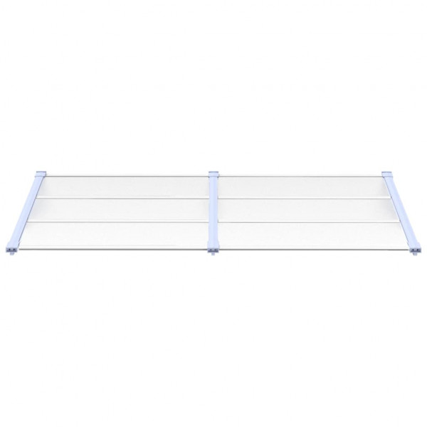 Toldo para porta 199x90 cm policarbonato cinzento/transparente M 3