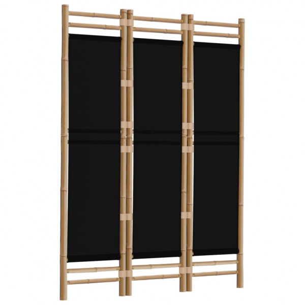 Divisória/biombo com 3 painéis dobráveis 120 cm bambu e lona M 3