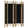 Biombo plegable de 5 paneles bambú y lona 200 cm 2
