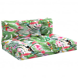 Almofadas para sofá de paletes 2 peças tecido multicolorido H