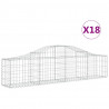 Cestos gabião arqueados 18pcs 200x30x40/60 cm ferro galvanizado 2