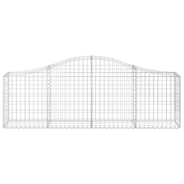 Cestos gabião arqueados 13pcs 200x30x60/80 cm ferro galvanizado M 4