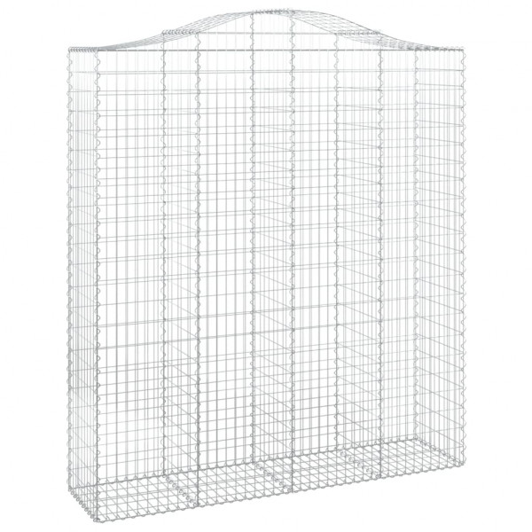 Cestos gabião arqueados 2pcs 200x50x220/240cm ferro galvanizado M 3