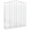 Cestos gabião arqueados 2pcs 200x50x220/240cm ferro galvanizado 3