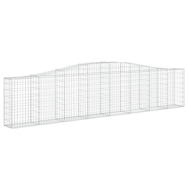 Cestos gabião arqueados 5 pcs 400x30x80/100cm ferro galvanizado M 3