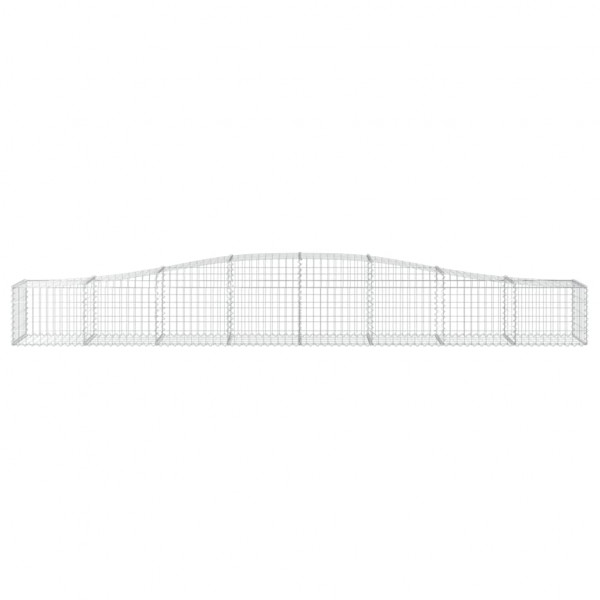 Cestos gabião arqueados 3 pcs 400x50x40/60 cm ferro galvanizado M 4