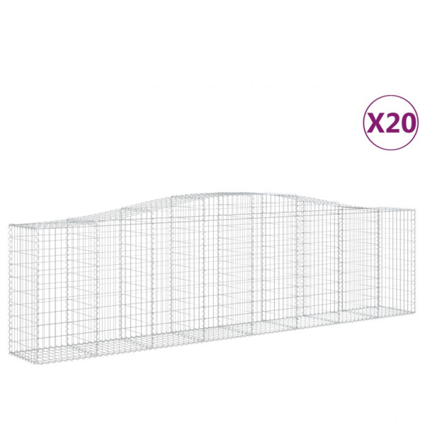Cestos gabião arqueados 20 pcs 400x50x100/120 ferro galvanizado M 2