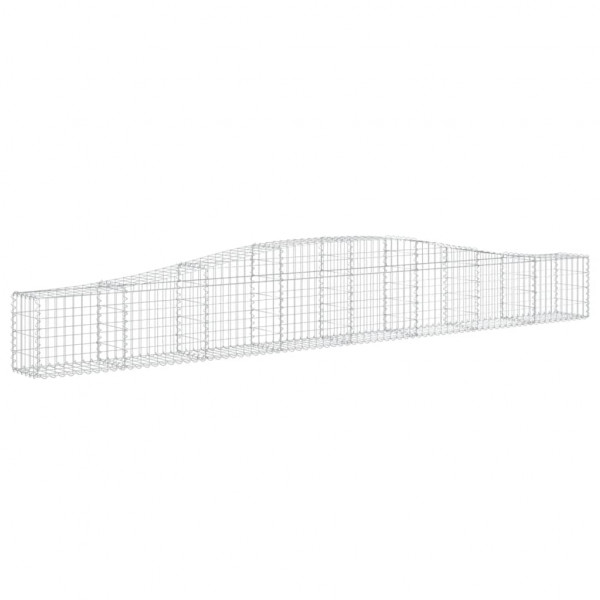 Cestos gabião arqueados 7 pcs 400x30x40/60 cm ferro galvanizado M 3