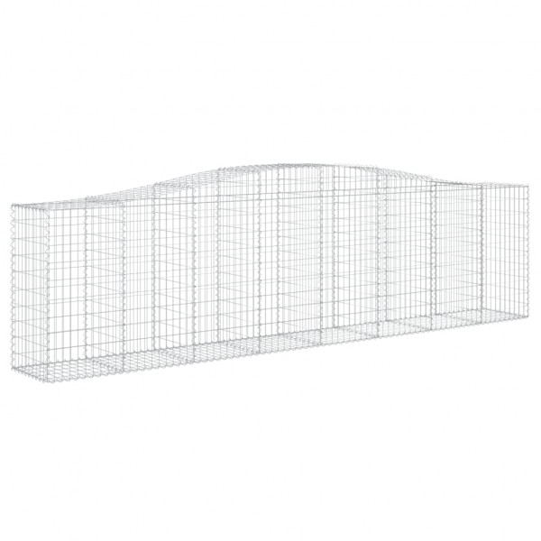 Cestos gabião arqueados 4pcs 400x50x100/120cm ferro galvanizado M 3