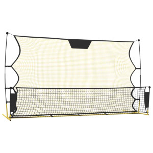 Rede de ressalto futebol 183x85x120 cm poliéster preto/amarelo H