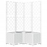Jardineiro com grelha de PP branco 80x80x136 cm 2