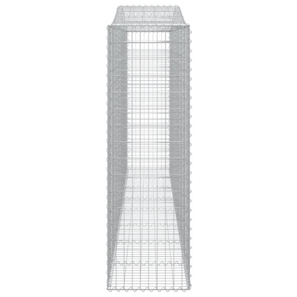 Cestas de gaviones 2 uds forma de arco hierro 400x50x160/180 cm M 5