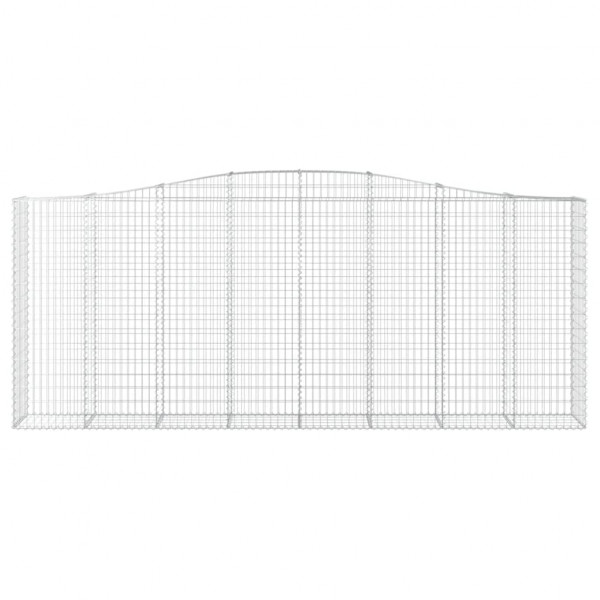 Cestos gabião arqueados 3pcs 400x50x160/180cm ferro galvanizado M 4