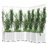 Jardinera con enrejado PP blanco 120x120x136 cm 3