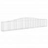 Cestos gabião arqueados 2 pcs 400x30x60/80 cm ferro galvanizado 3
