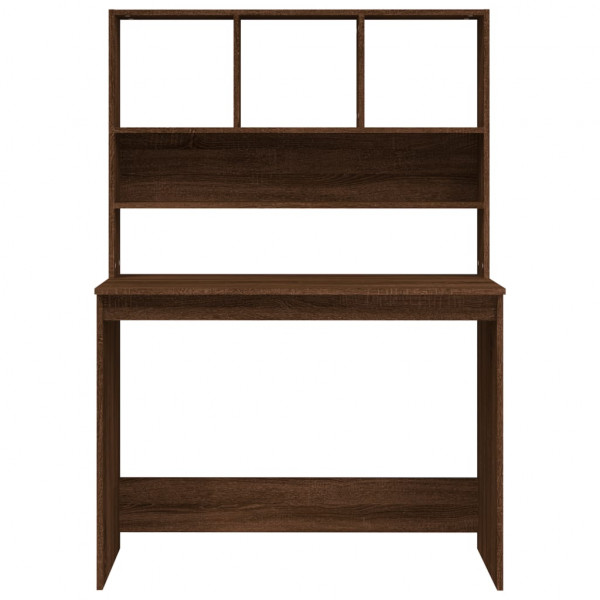 Secretária c/ prateleiras derivados madeira carvalho castanho M 5