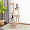 Árbol para gatos madera maciza de pino 45.5x49x103 cm 3