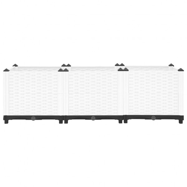 Canteiro elevado 120x40x38 cm polipropileno M 4