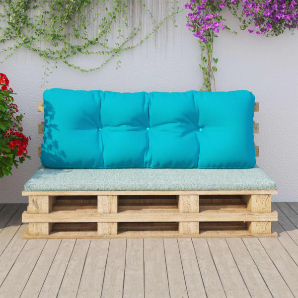 Almofadão p/ de paletes 120x40x12 cm tecido turquesa M 3