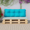 Cojín para sofá de palets tela turquesa 120x40x12 cm 3