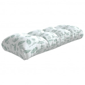 Cama de sofá de paletes de tecido estampado de folhas 120x40x12 cm H