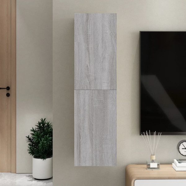 Mueble para TV de pared gris Sonoma 30.5x30x110 cm D