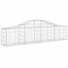 Cestos gabião arqueados 2 pcs 200x30x40/60 cm ferro galvanizado 3