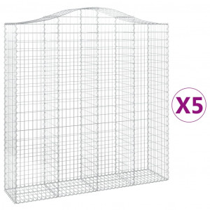 Cestos gabião arqueados 5pcs 200x50x200/220cm ferro galvanizado H