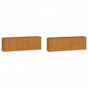 Jardineras de pared 2 uds acero corten oxidado 53x10x17 cm 2